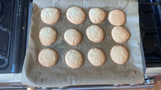 making amaretti biscuits for the Platinum Jubilee pudding