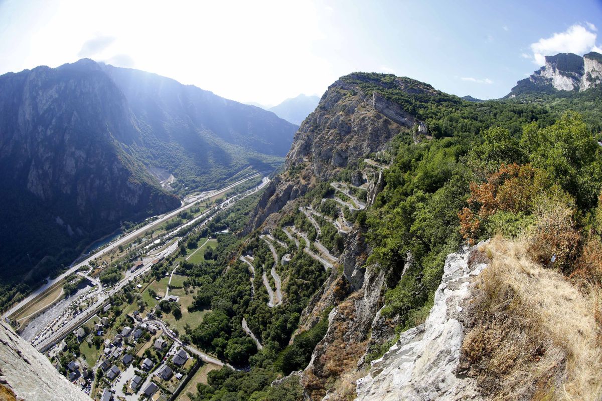 The Lacets de Montvernier featured in the finale of stage 18 of the Tour de France.