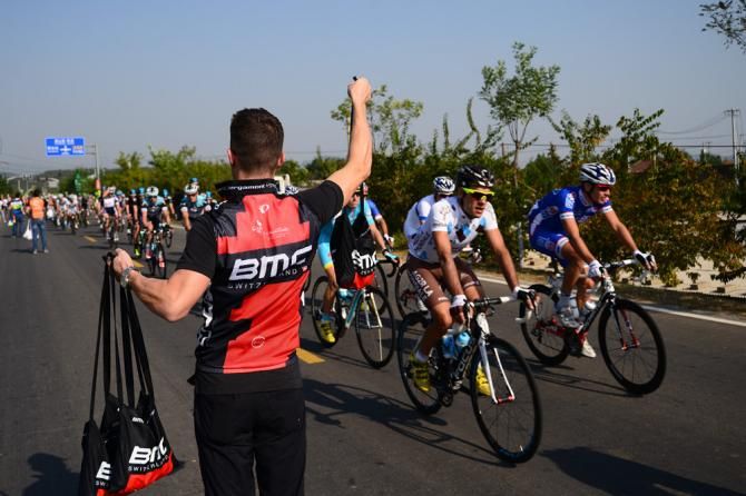 It's lunch time for the Tour of Beijing peloton