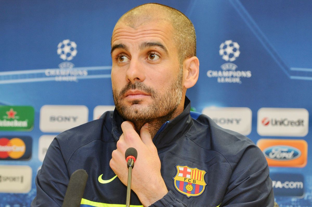 The football glossary: A list of football terms, phrases and jargon to explain the beautiful game: Pep Guardiola in a press conference as Barcelona manager, 2010