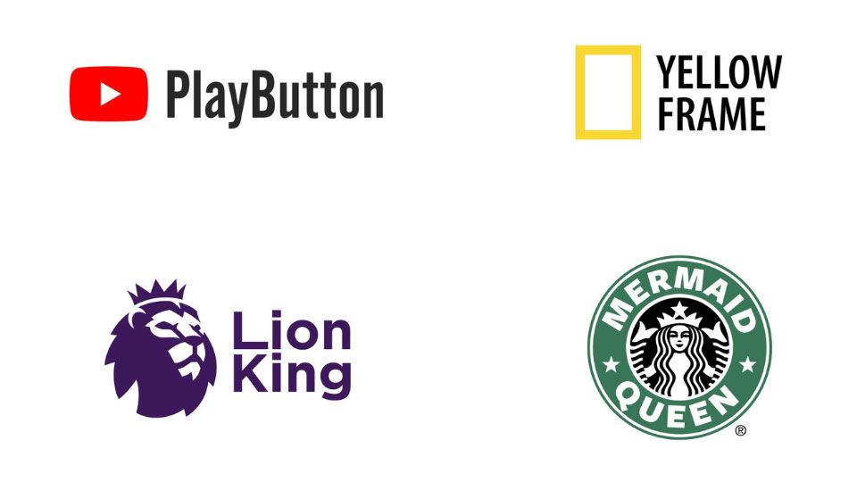 A mix of literal logos