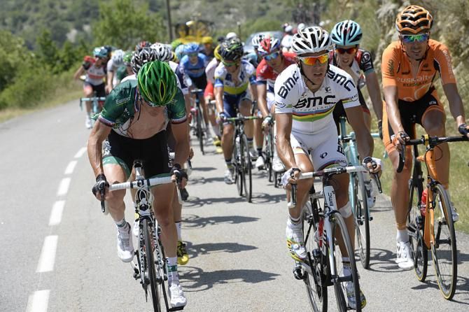 Philippe Gilbert (BMC) in the breakaway on stage 16