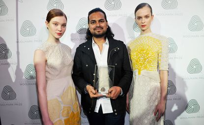 Indian designer Rahul Mishra with International Woolmark Prize