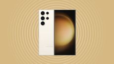 Samsung Galaxy S23 Ultra on sandy background