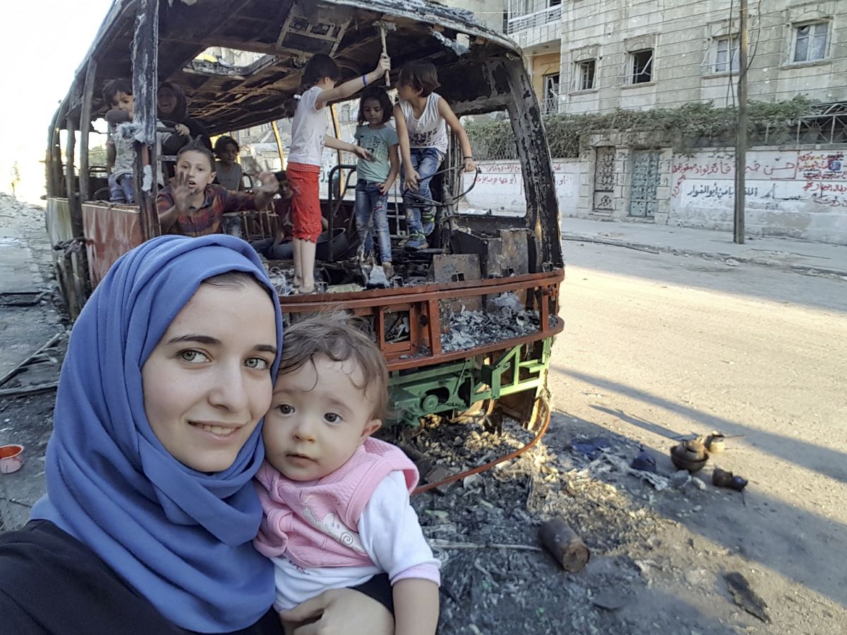 Waad al-Kateab with daughter Sama