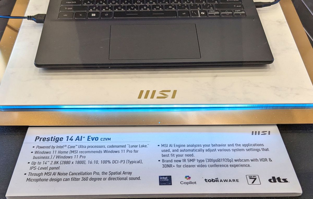 MSI AI+ laptops at Computex 2024