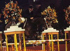 Nick Skelton riding Showtime at Olympia in 1994