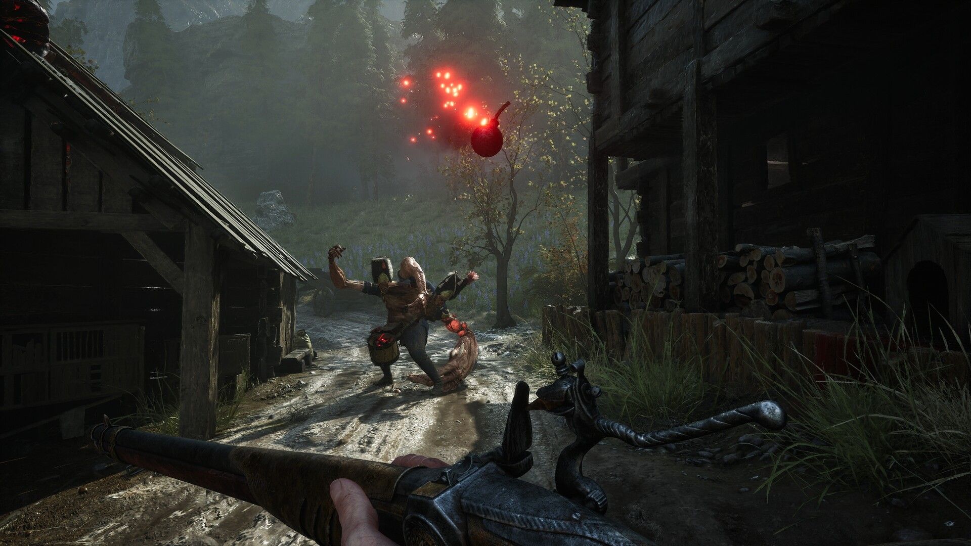 An enemy from Valor Mortis throwing a grenade