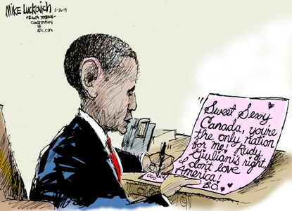 Obama cartoon Rudy Guiliani