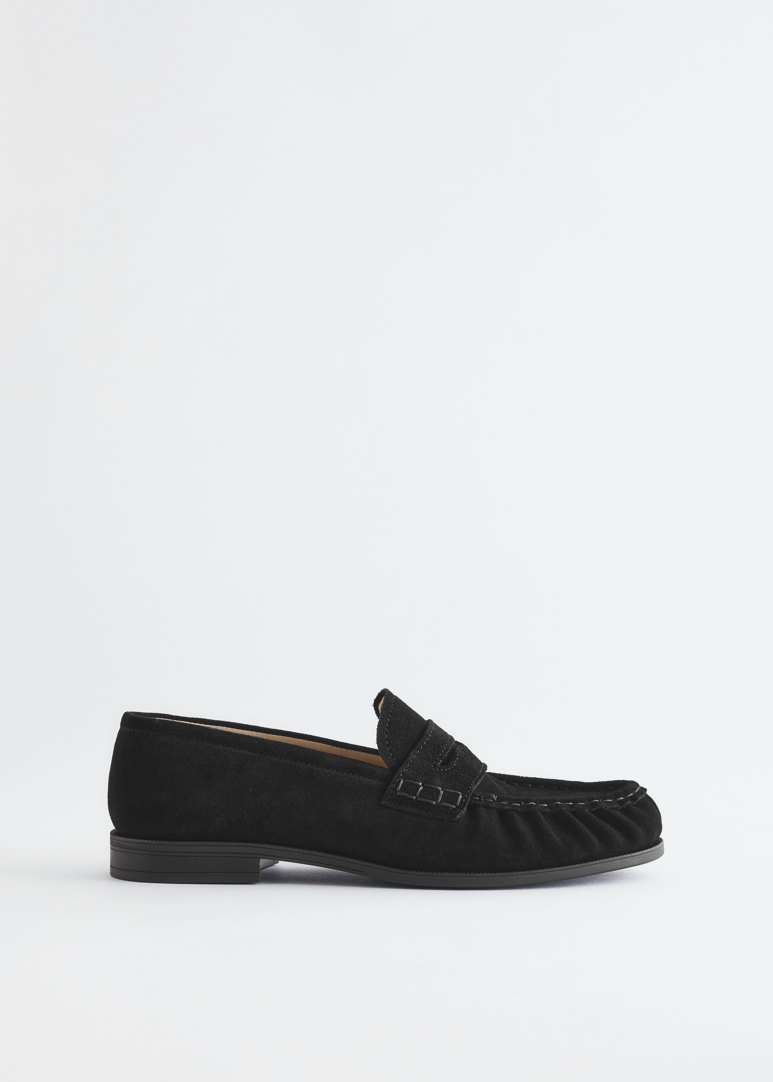 Leather Penny Loafers - Black