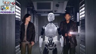 Still of Will Smith and Bridget Moynahan in I, Robot