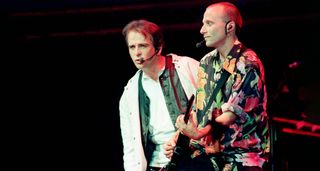 Peter Gabriel and David Rhodes perform live in 1993