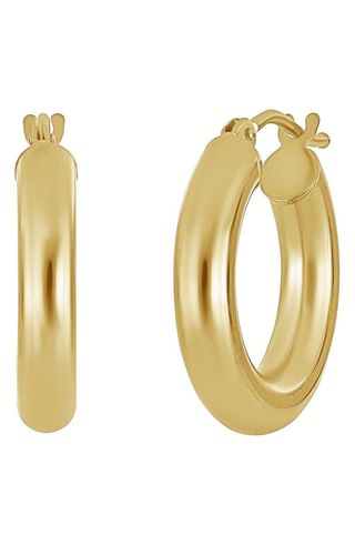 Essentials 14k Gold Smooth Hoop Earrings