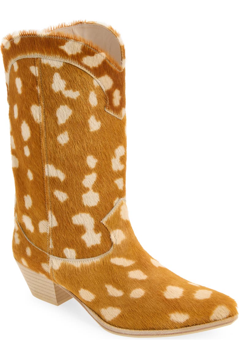 Loretta Western Genuine Calf Hair Mid Shaft Boot