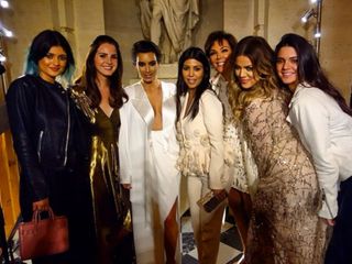 Kim Kardashian and family, pre-wedding party
