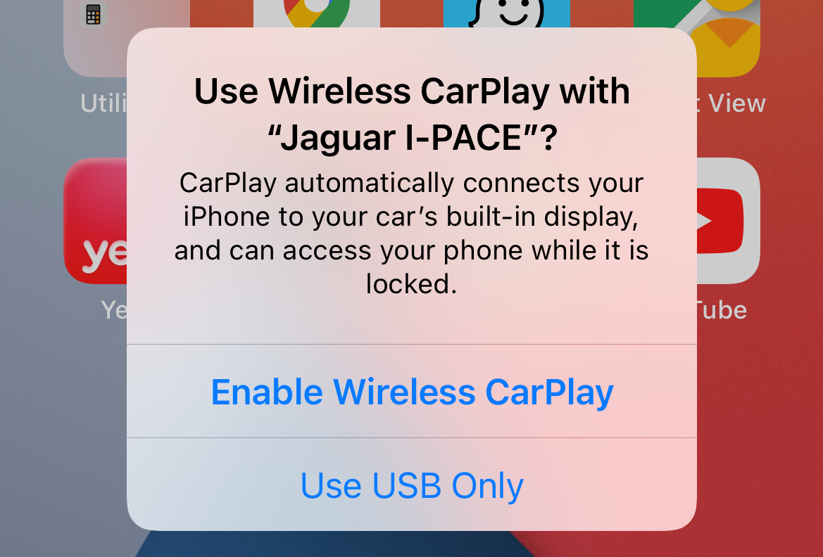 Wireless Apple CarPlay Settings