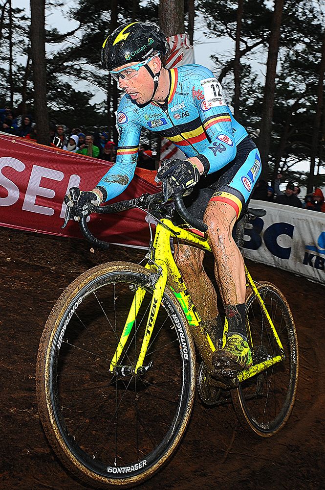 Sven Nys riding in his final world championships in Zolder