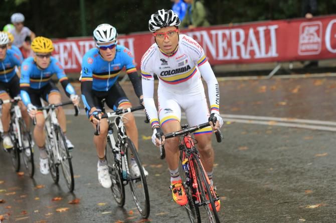 Darwin Atapuma (Colombia) worked hard for Rigoberto Uran