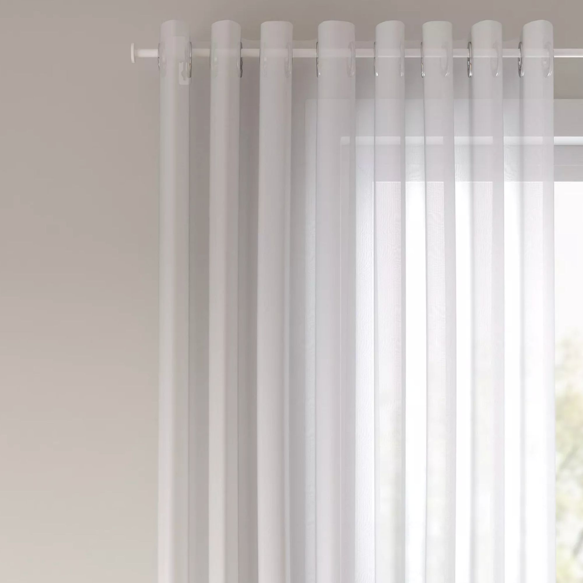 sheer white pleated curtains