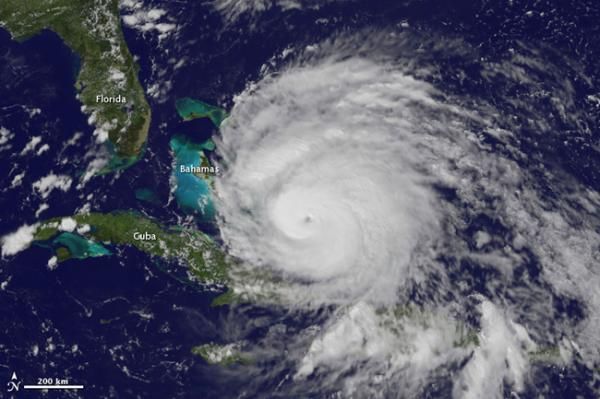 Hurricane Irene as it appeared by satellite Aug. 24 over the Bahamas. Credit: NOAA/NASA