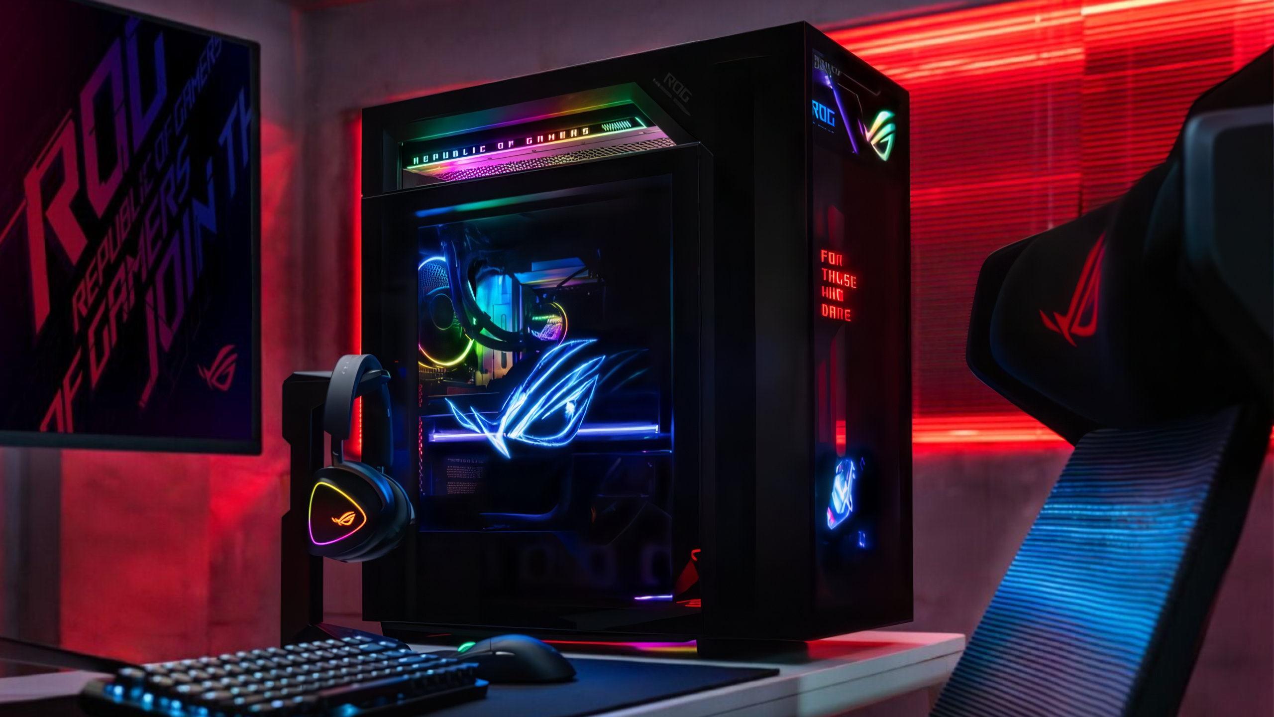 A promotional image for the Asus ROG G1000 gaming PC