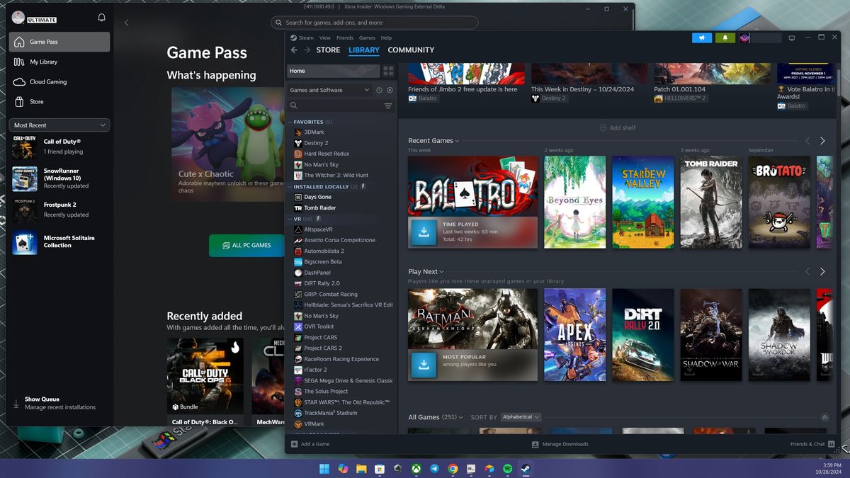 The Xbox app for Windows and Steam