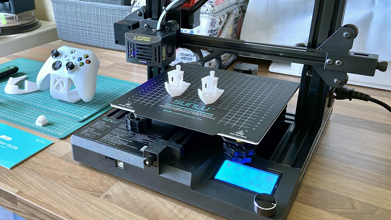 Impressora 3D SUNLU T3 FDM Impressões de teste de bancada