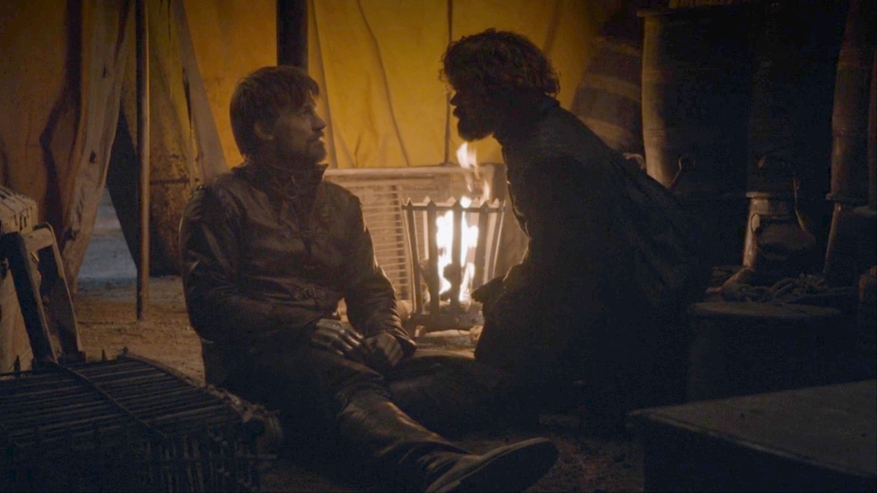 Jaime and Tyrion talking in Game of Thrones Season 8x05