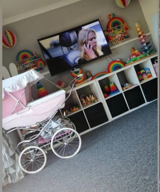 living room before colourful transformation