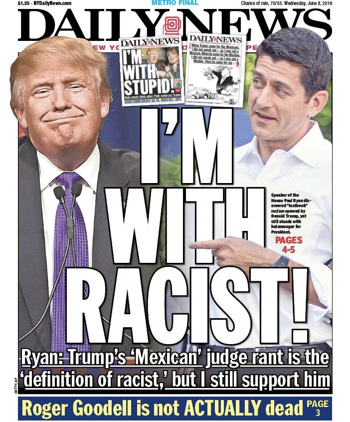 Wednesday&amp;#039;s cover of the New York Daily News.