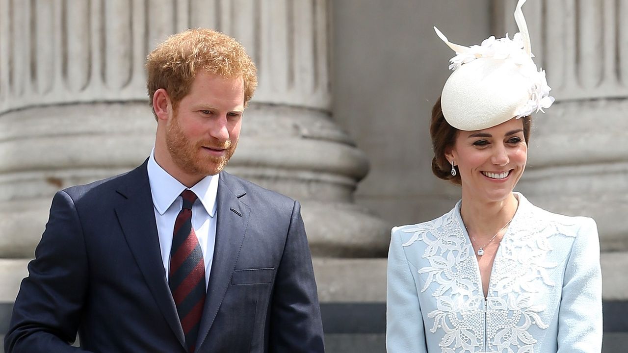 Prince Harry and Catherine, Duchess of Cambridge attend a National Service of Thanksgiving