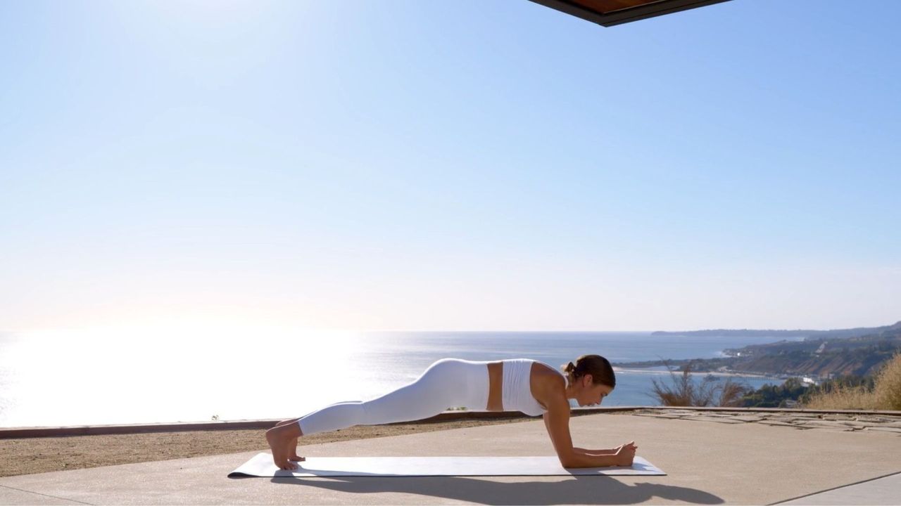 Pilates instructor Bianca Wise demonstrating a 10-minute routine