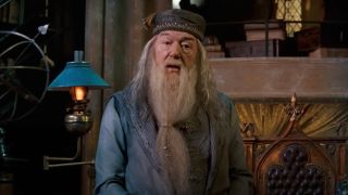 Screenshot of Michael Gambon as Dumbledore in Harry Potter and the Order of the Pheonix.