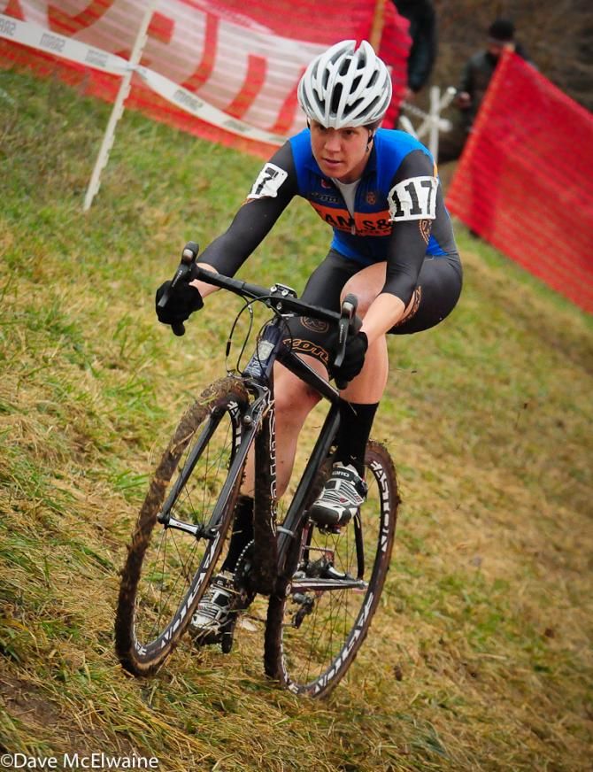 Beth Ann Orton (Team S&amp;M) having no problem with the off-camber riding
