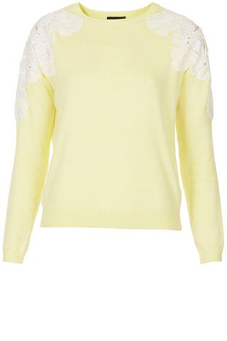 Topshop Knitted Lace Shoulder Jumper, £38