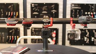 K-Edge will have a new, one-bolt, centered base clamp (shown at center with GoPro Hero Session) for all its mounts beginning in January