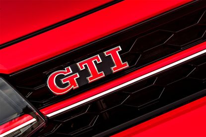 Volkswagen Golf GTI red logo