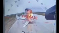 Ukrainian drone strikes Russian bomber in video provided by Ukrainian Security Service