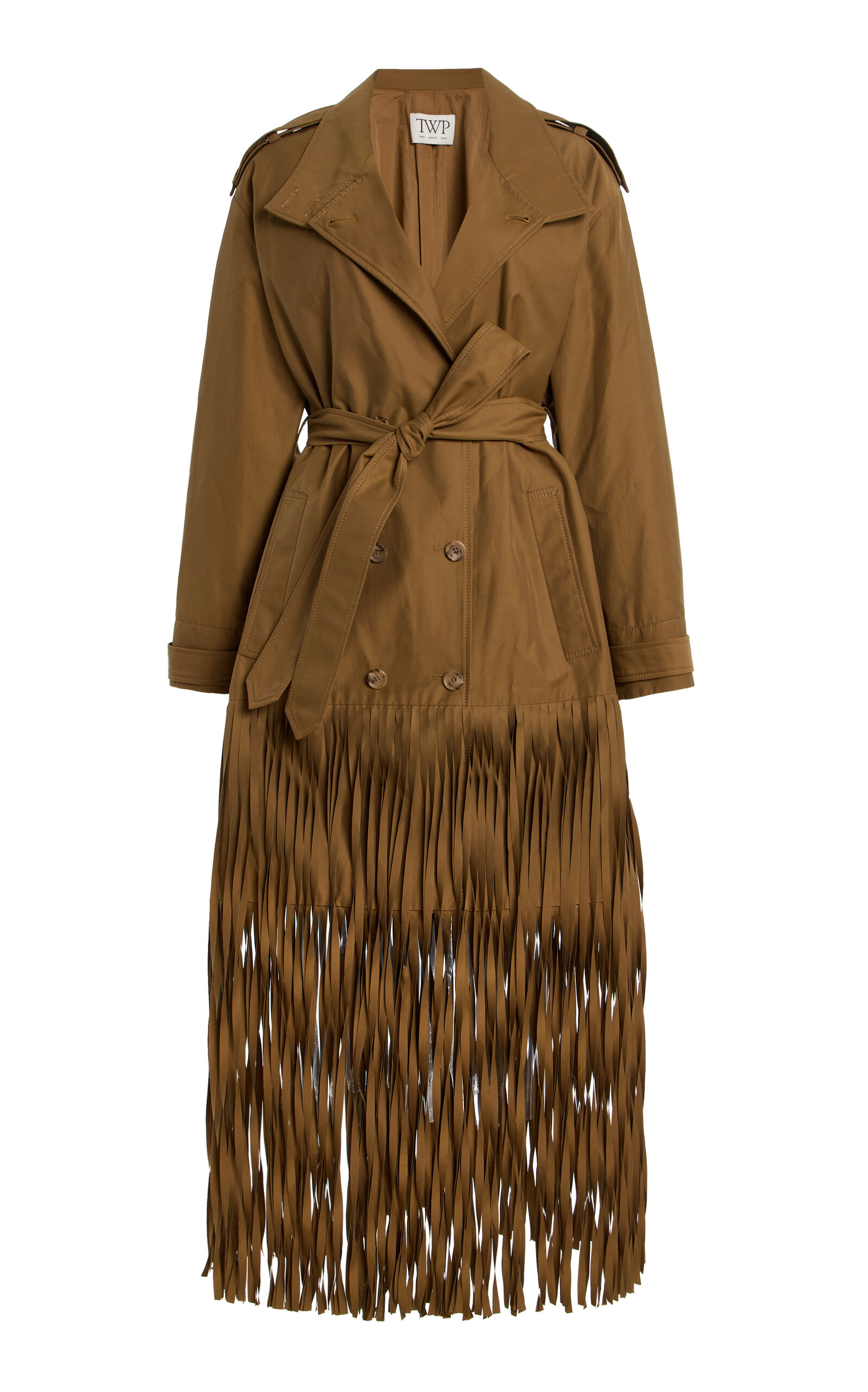 Fringe Benefit Cotton-Blend Trench Coat