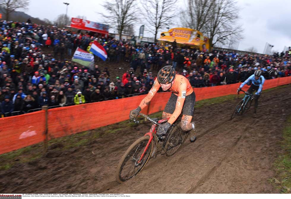 Mathieu van der Poel (Netherlands) faded to third in the race