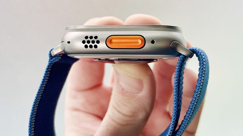 Close-up of the Apple Watch Ultra 3 in silver