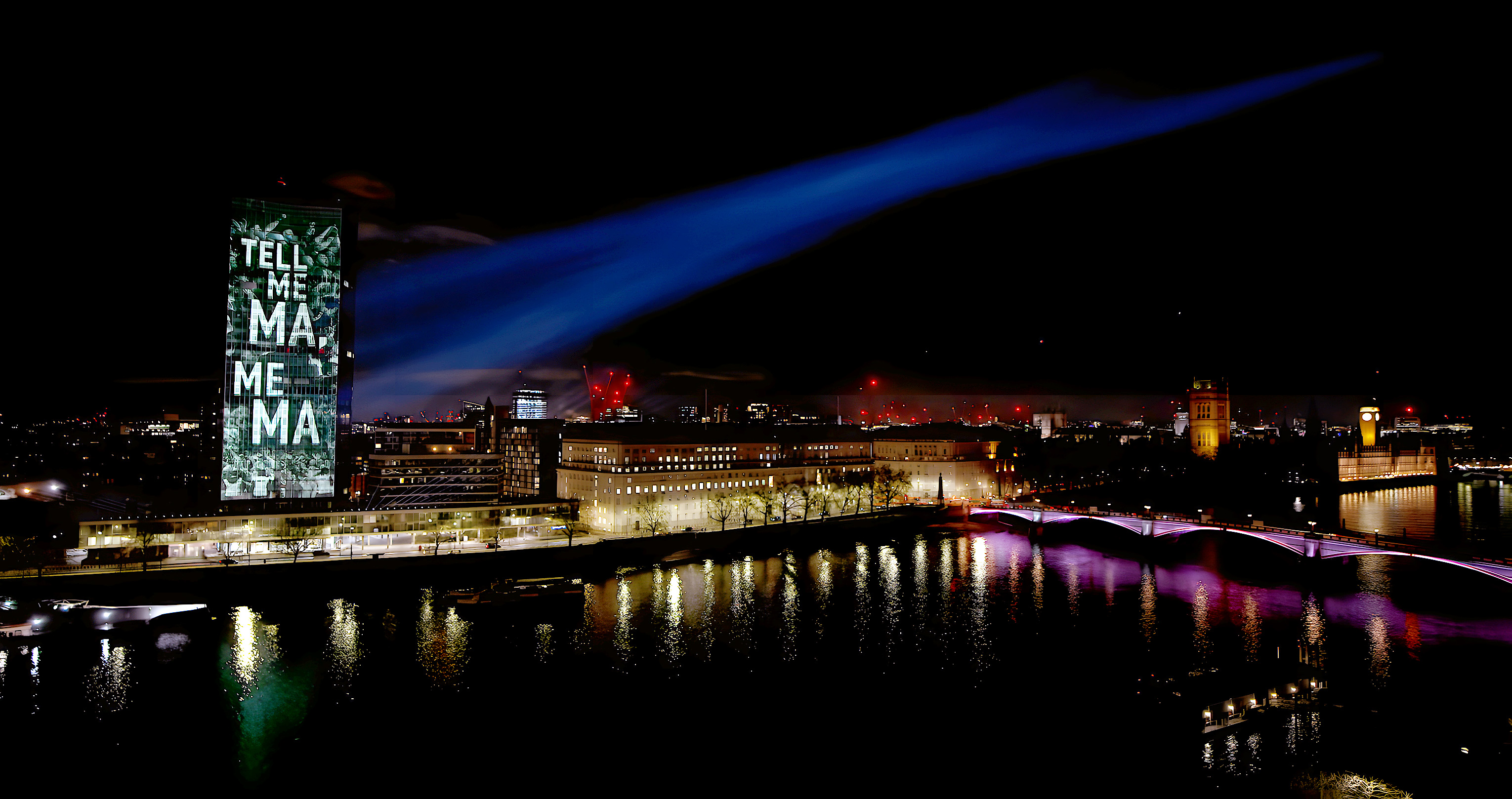 Pixel Artworks created The Newcastle United FC projections onto Millbank Tower