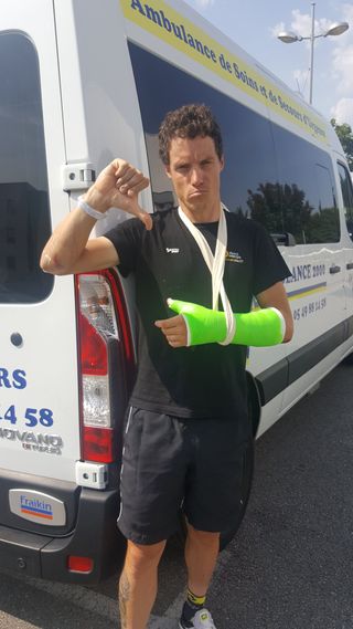 Sylvain Chavanel suffered a double fracture of the scaphoid bone