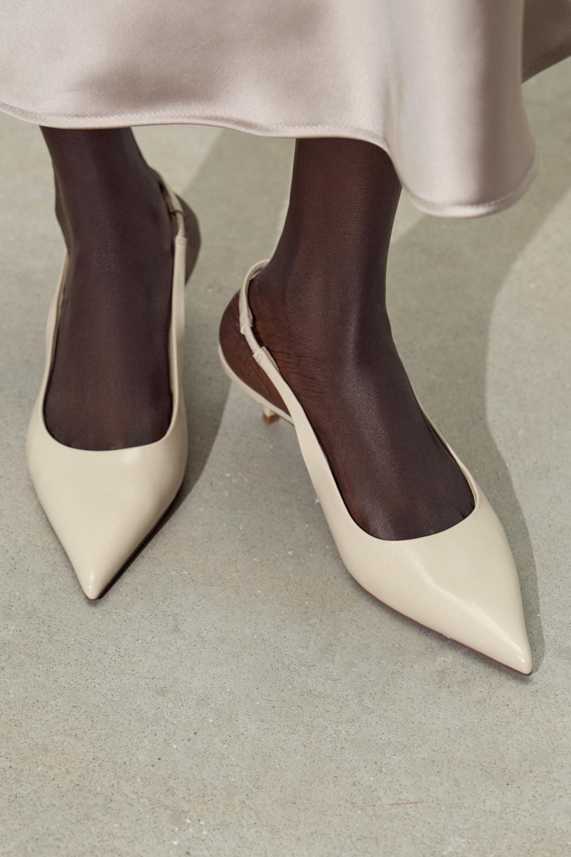 Kitten Heel Slingback Shoes