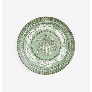 green patterned plate