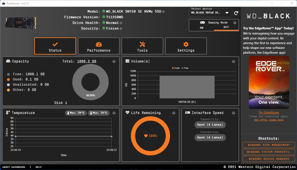 WD Black SN750 SE