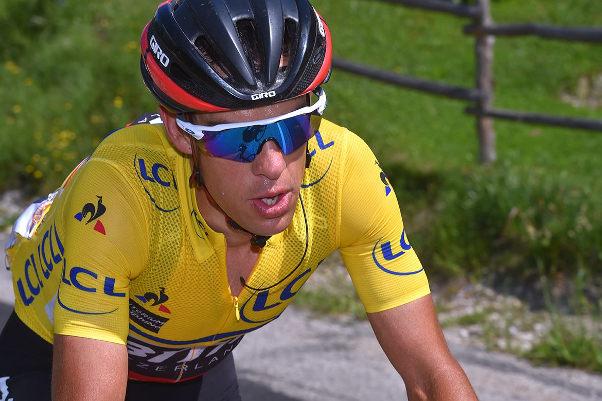 Richie Porte (BMC) put time into Chris Froome on Alpe d'Huez at the Dauphine.