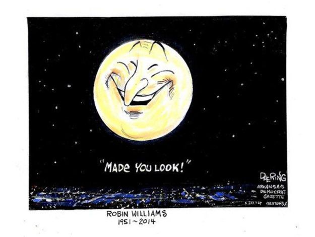 Editorial cartoon Robin Williams