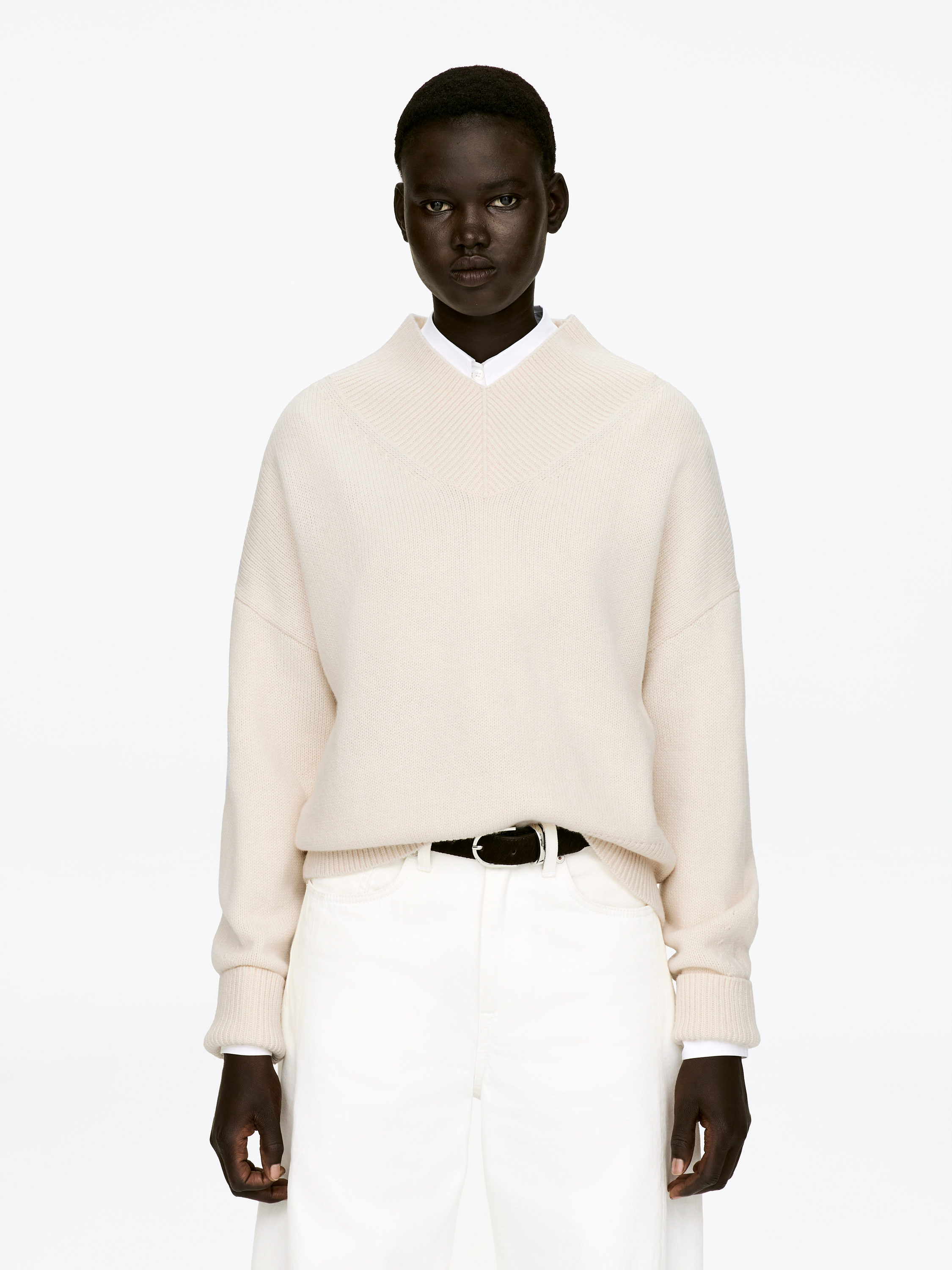 Nativa Wool Jumper &amp;ndash; White &amp;ndash; Women &amp;ndash; Arket Gb