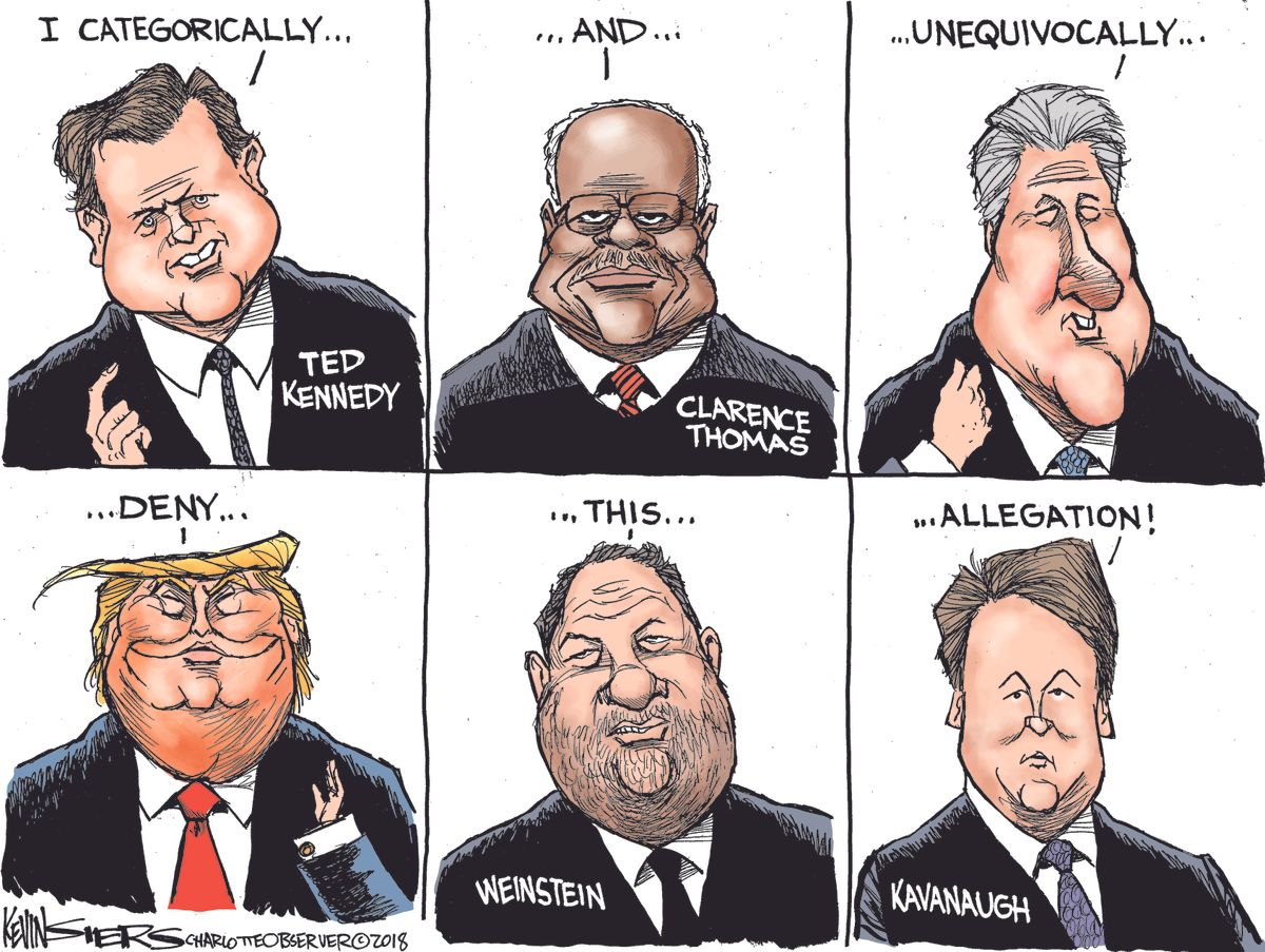 Political Cartoon Us Sexual Assault Allegation Brett Kavanaugh Confirmation Hearings Trump Ted 7315